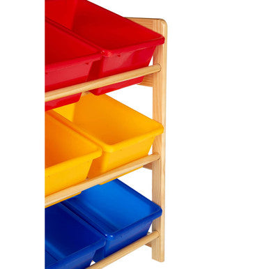 Kids 3 Tier Pine Frame Storage Unit