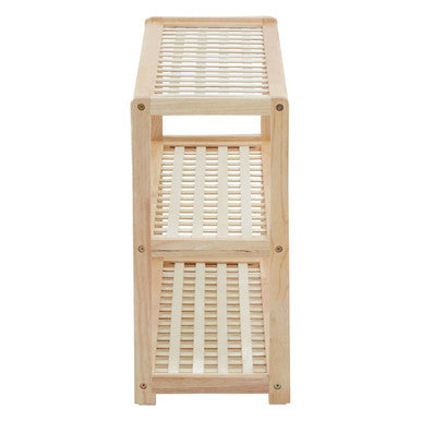 Arla Natural Wood 3 Tier Shoe Rack