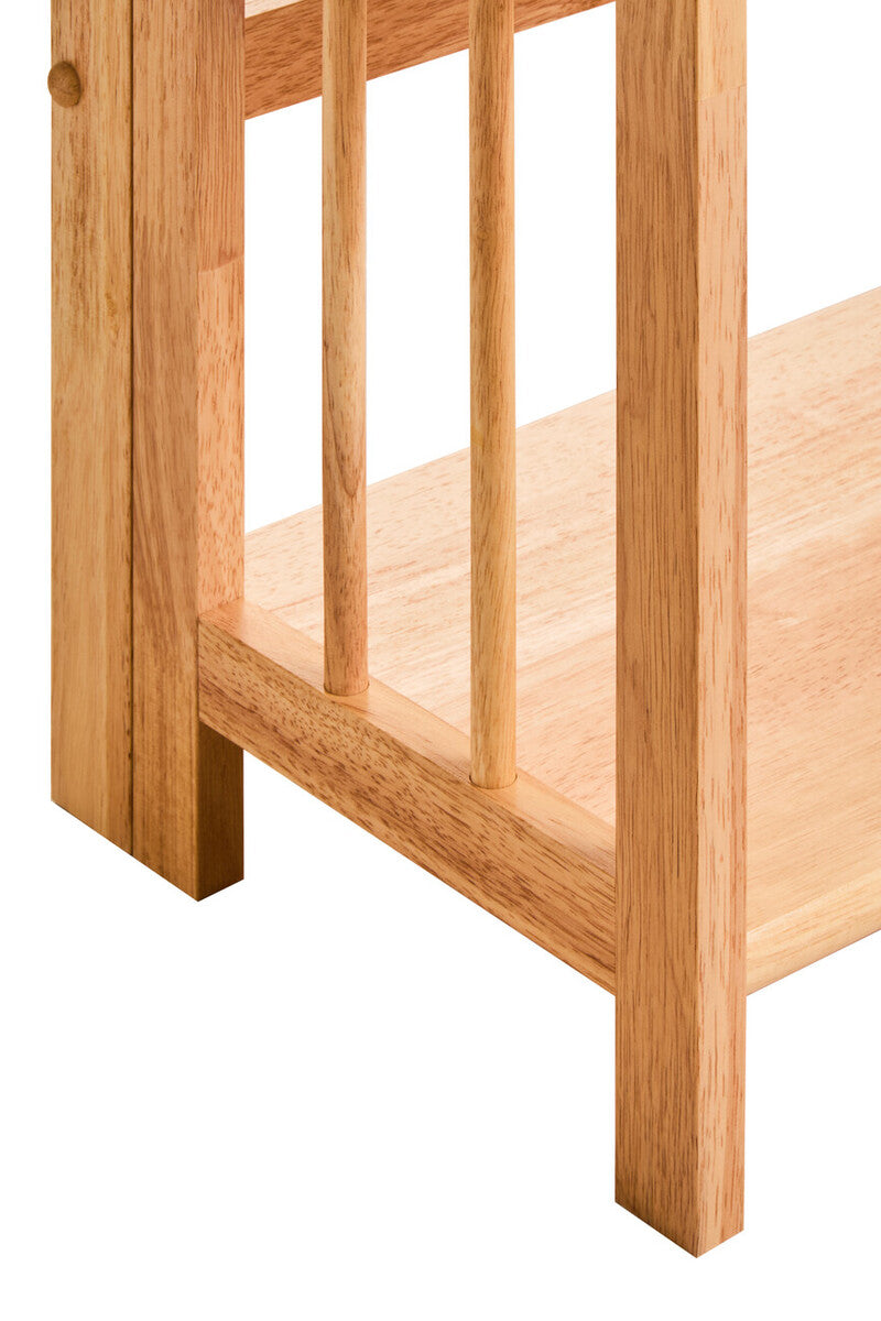 Heva Three Tier Tropical Hevea Wood Stackable Shelf Unit