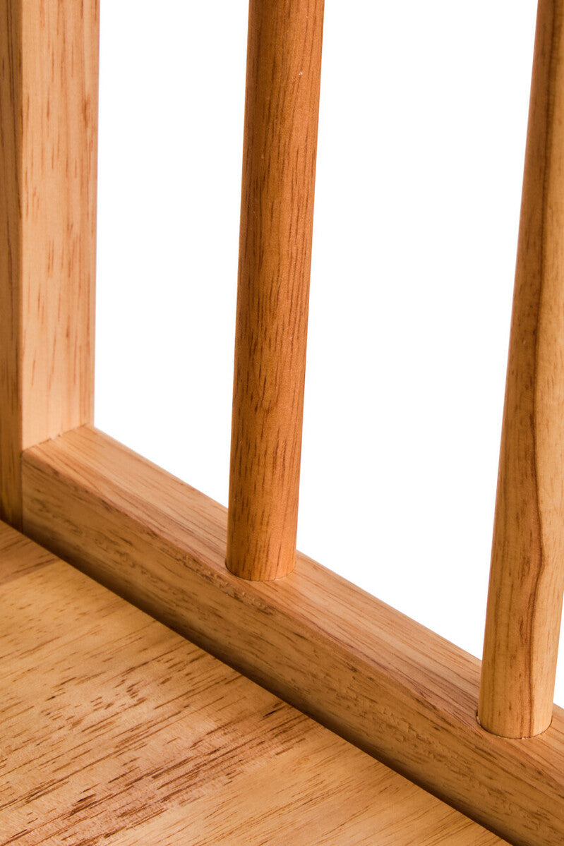 Heva Three Tier Tropical Hevea Wood Stackable Shelf Unit