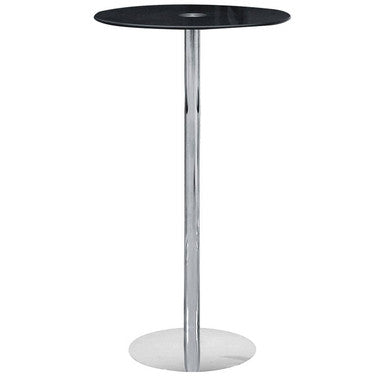Adam Black Tempered Glass Bar Table