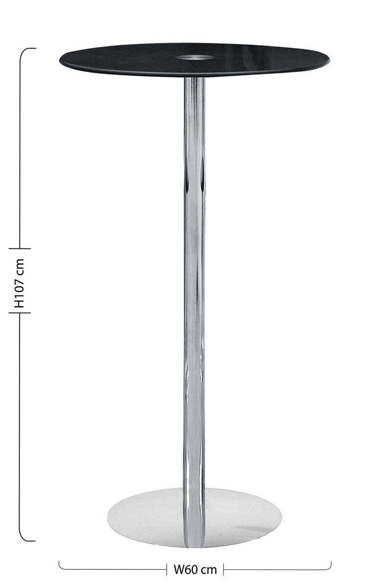 Adam Black Tempered Glass Bar Table - image 3