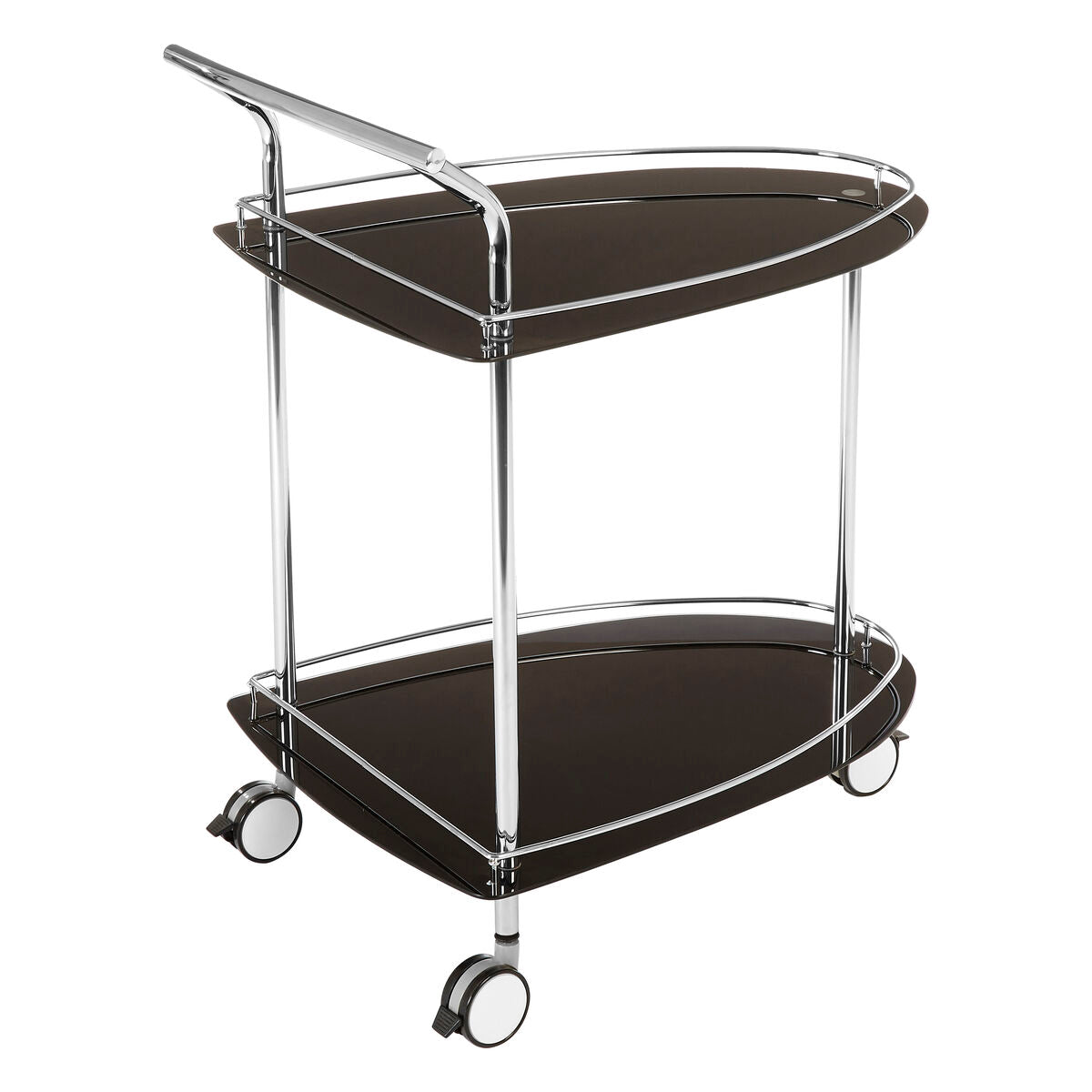 Black Tempered Glass Serving Trolley | Adam