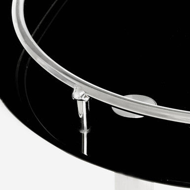 Adam Black Tempered Glass Serving Trolley