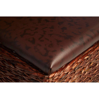 Cattail Leaf Ottoman Storage - Set of 2