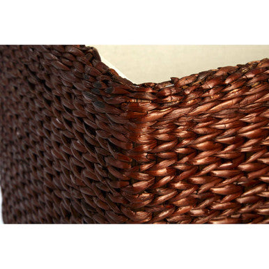Cattail Leaf Ottoman Storage   Set Of 2