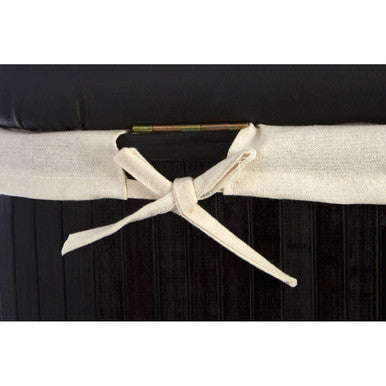 Bambi Black Set of 2 Bamboo Storage Ottoman