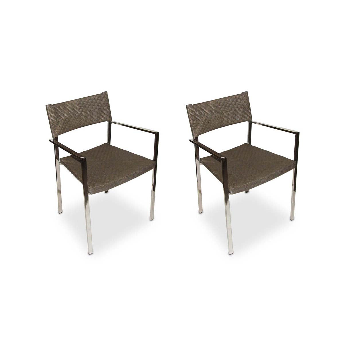 Set Of Two Raffia Chairs