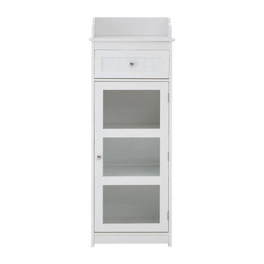 Portland Glass Door Floor Standing Cabinet