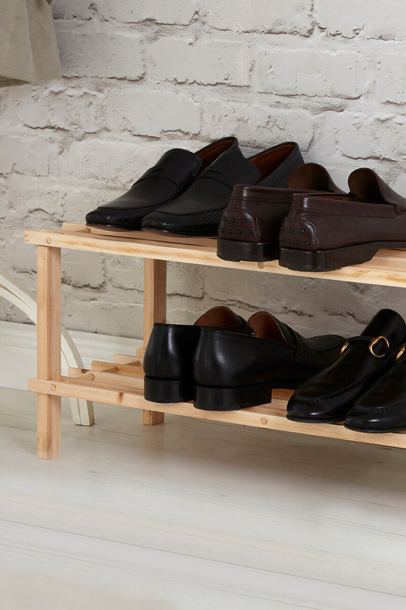 Arla Natural And Cedar Wood 2 Tier Shoe Rack - image 4