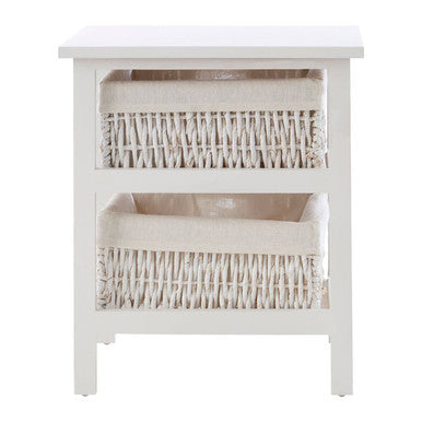 White 2 Maize Baskets Storage Unit
