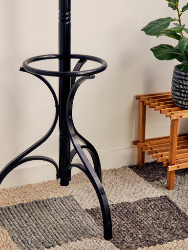 Kennedy Black Finish Floor Standing Coat Stand