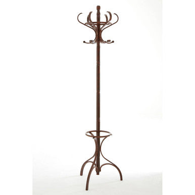 Kennedy Walnut Finish Birch wood Coat Stand | Free Standing & Solid Wood