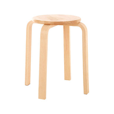 Heva Tropical Hevea Wood Stackable Round Stool - image 2