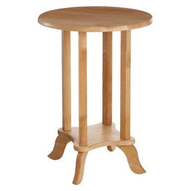 Heva Round Tropical Hevea Wood Side Table - image 4