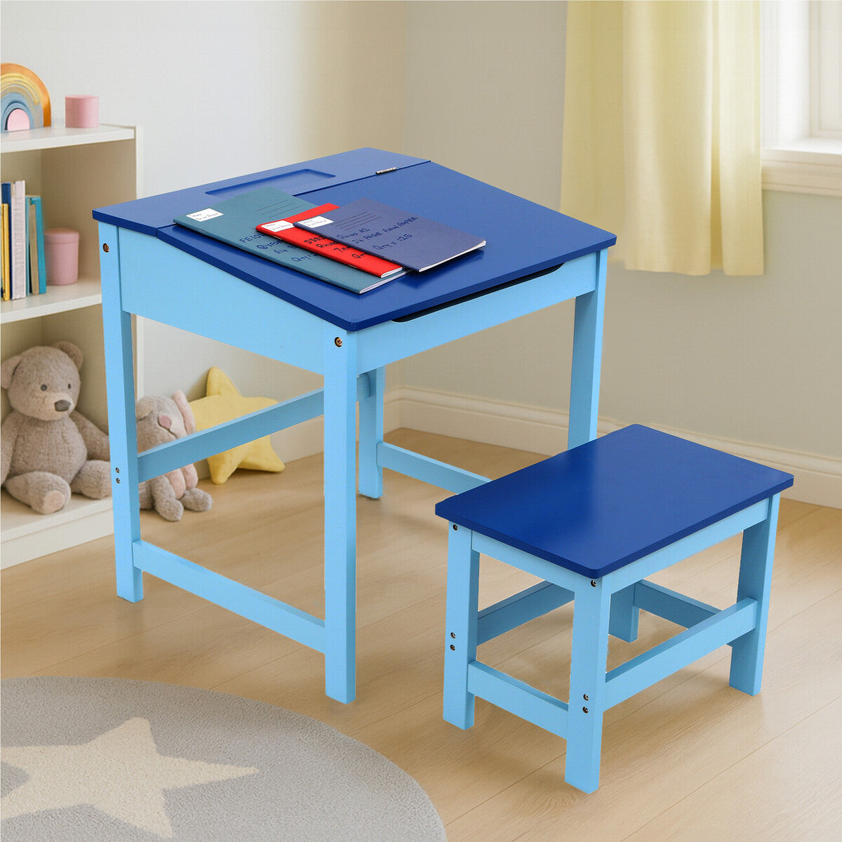 Jordan Childrens Blue Desk And Stool