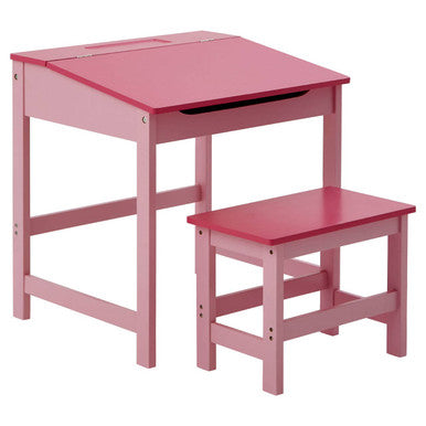 Jordan Childrens Pink Desk And Stool