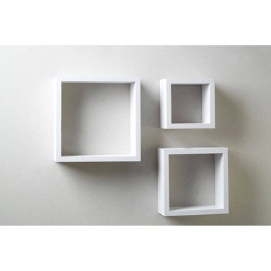 Kayli Set Of Three White Mdf And Pvc Coa