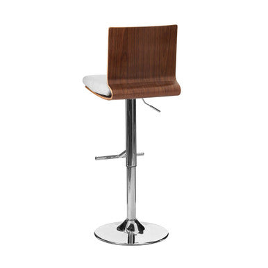 Giles Walnut And White Bar Chair With Square Back - image 3