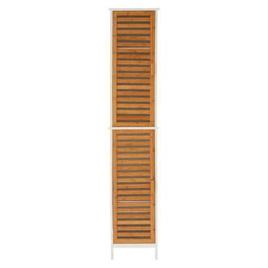 Pair of wooden shutters on a white background