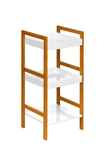 Versi White High Gloss 3 Tier Small Shelf Unit - image 1