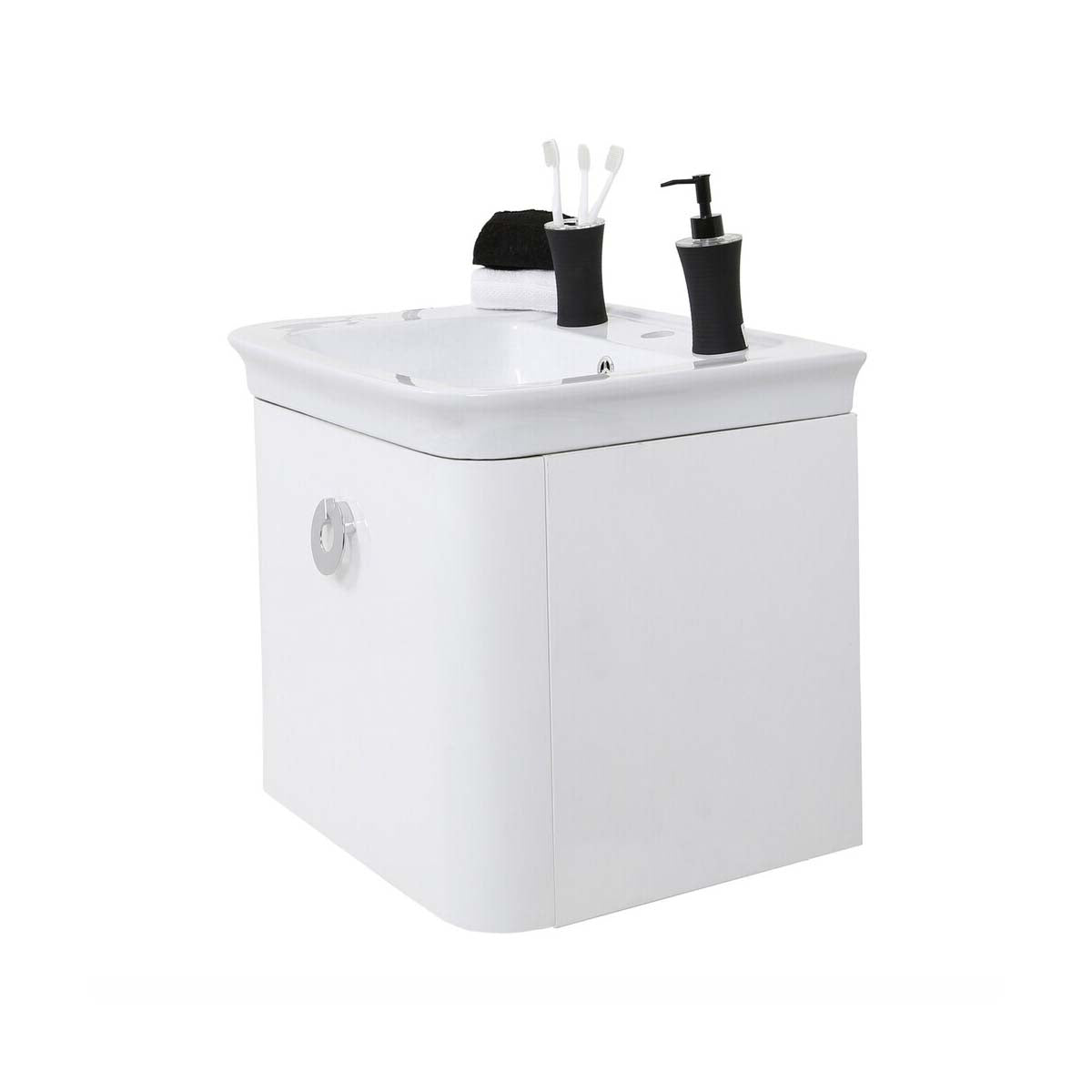 Adelphi White Bathroom sink with Storage - image 1