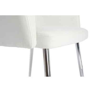 Merrik White Leather Effect Dining Chair - image 4