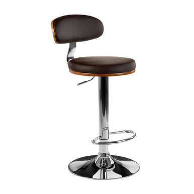 Parkar Bentwood Brown Bar Chair With Oval Back - image 1