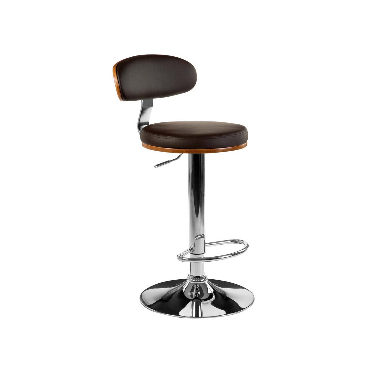 Parker Bentwood Brown Bar Chair With Oval Back