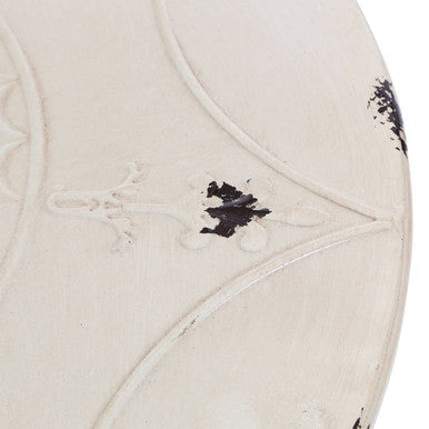 Artisan Cream Metal Bar Table