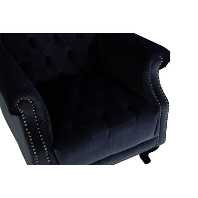 Regents Park Black Velvet Tall Porter Chair - image 8