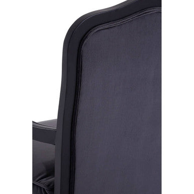 Rococo Grey Velvet Chair And Footstool