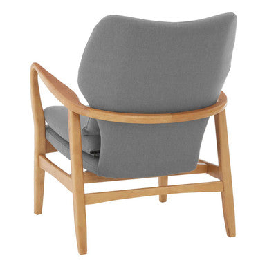 Stockholm Grey Chair With Birchwood Frame