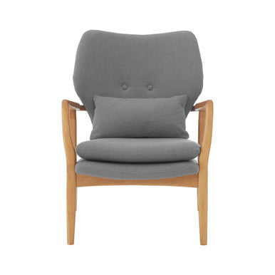 Stockholm Grey Chair With Birchwood Frame