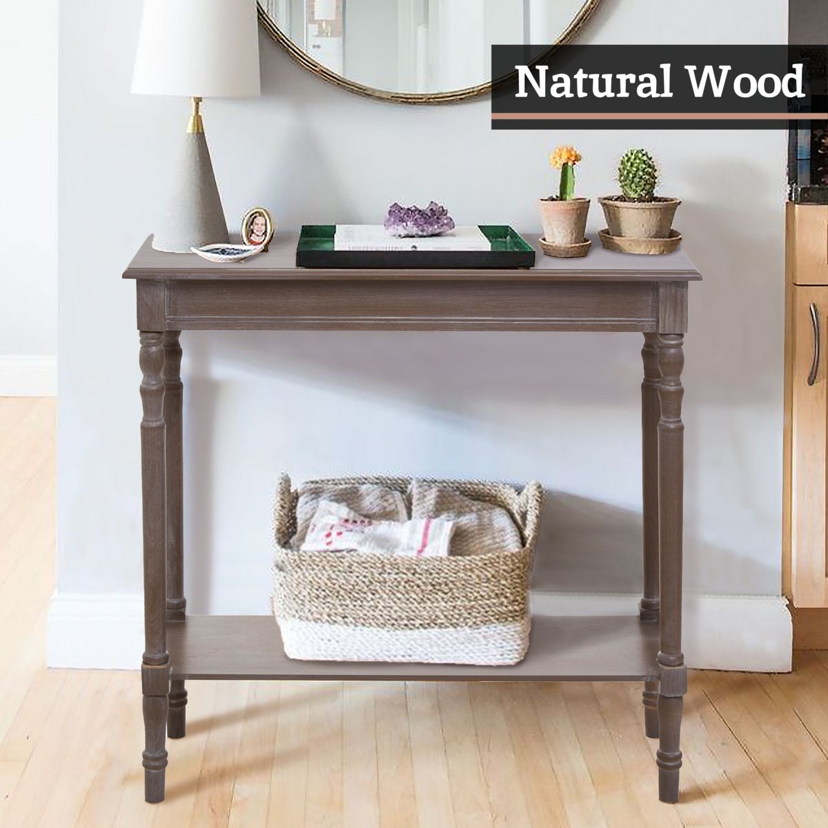 Heritage Natural Wash Console Table