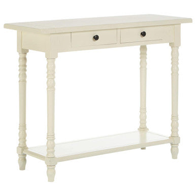 Heritage 2 Drawers White Console Table