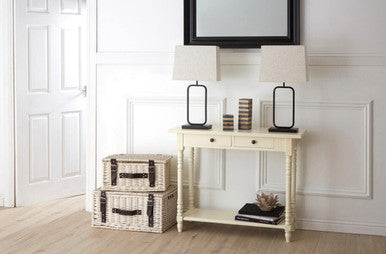 Heritage 2 Drawers Ivory Console Table