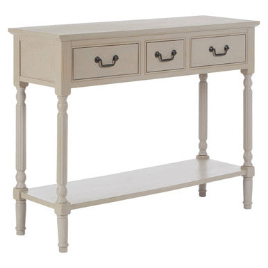 Heritage 3 Drawer Grey Putty Console Table