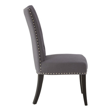 Regents Park Grey Cotton And Linen Dining Chair - image 4