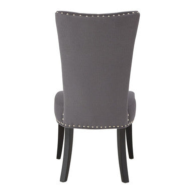 Regents Park Grey Cotton And Linen Dining Chair - image 5