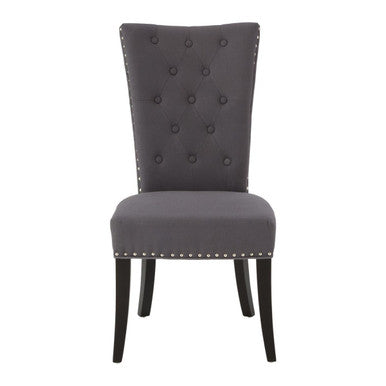 Regents Park Grey Cotton And Linen Dining Chair - image 2
