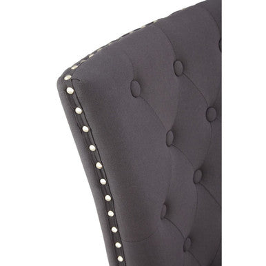 Regents Park Grey Cotton And Linen Dining Chair - image 7