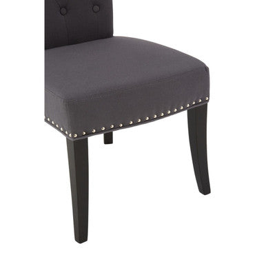 Regents Park Grey Cotton And Linen Dining Chair - image 8