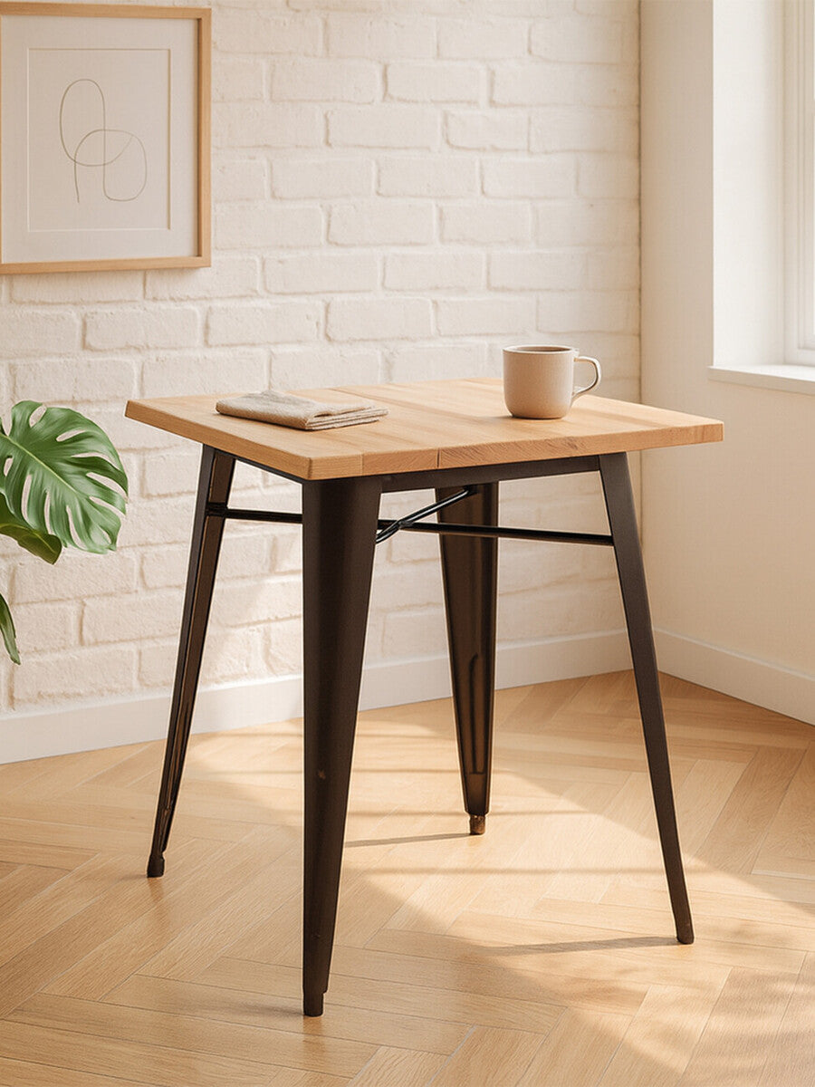 Aldgate Copper Effect Side Table in Powder Coated Metal and Wood - image 3