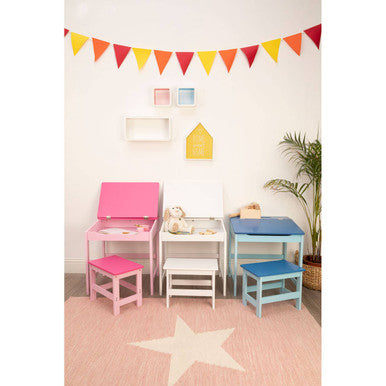 Jordan Childrens White Desk And Stool