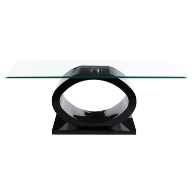 Halo O Shaped Coffee Table With Black Base