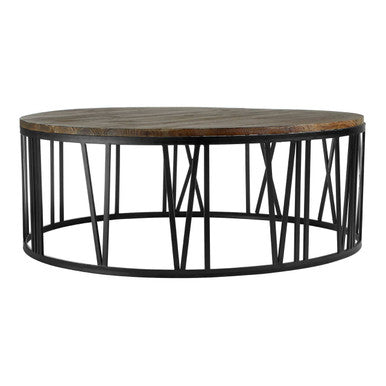 Greenwich Fir Wood Round Coffee Table - image 1