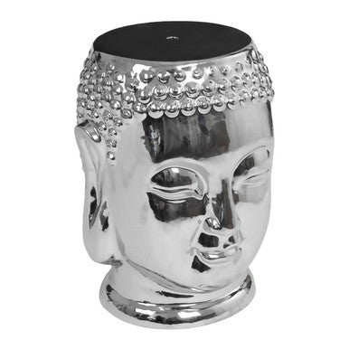 Torcello Complements Silver Buddha Ceramic Side Table