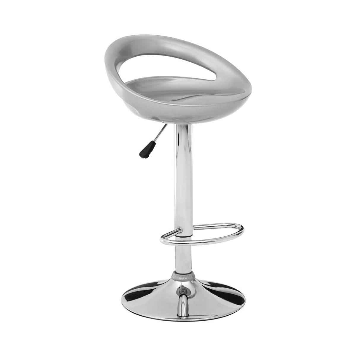 Seleno Silver ABS Bar Stool - image 2