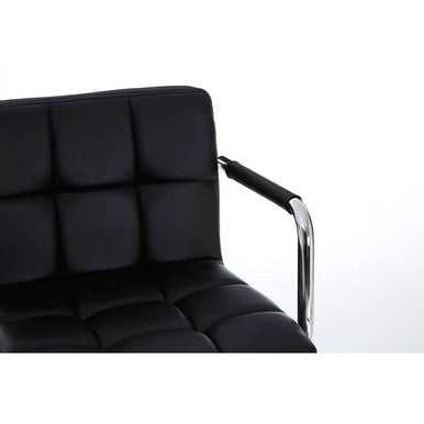 Starz Black Leather Effect Bar Chair